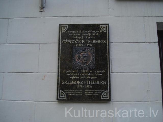 Gžegoža Fitelberga memoriālā piemiņas plāksne